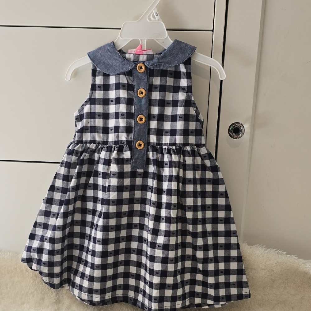 Penelope Mack Blue and White Sundress with Peter Pan Collar